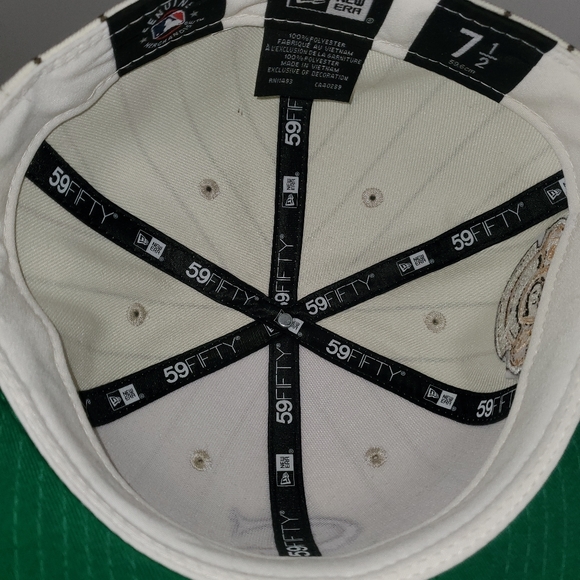 RARE-NEW ERA Chicago White Sox  Brown Pinstripe 59Fifty Fitted Hat Size 7-1/2 - Picture 7 of 8